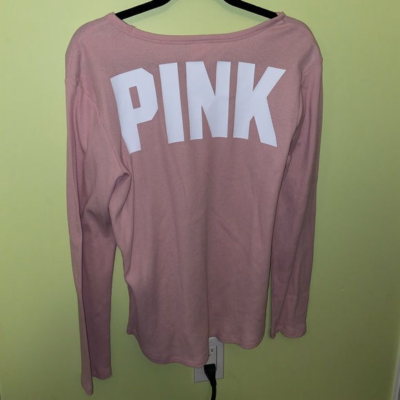 Light Pink, Pink Long-Sleeve Shirt - Picture 3 of 4